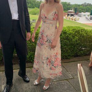 Zimmermann Midi Strapless Floral Dress